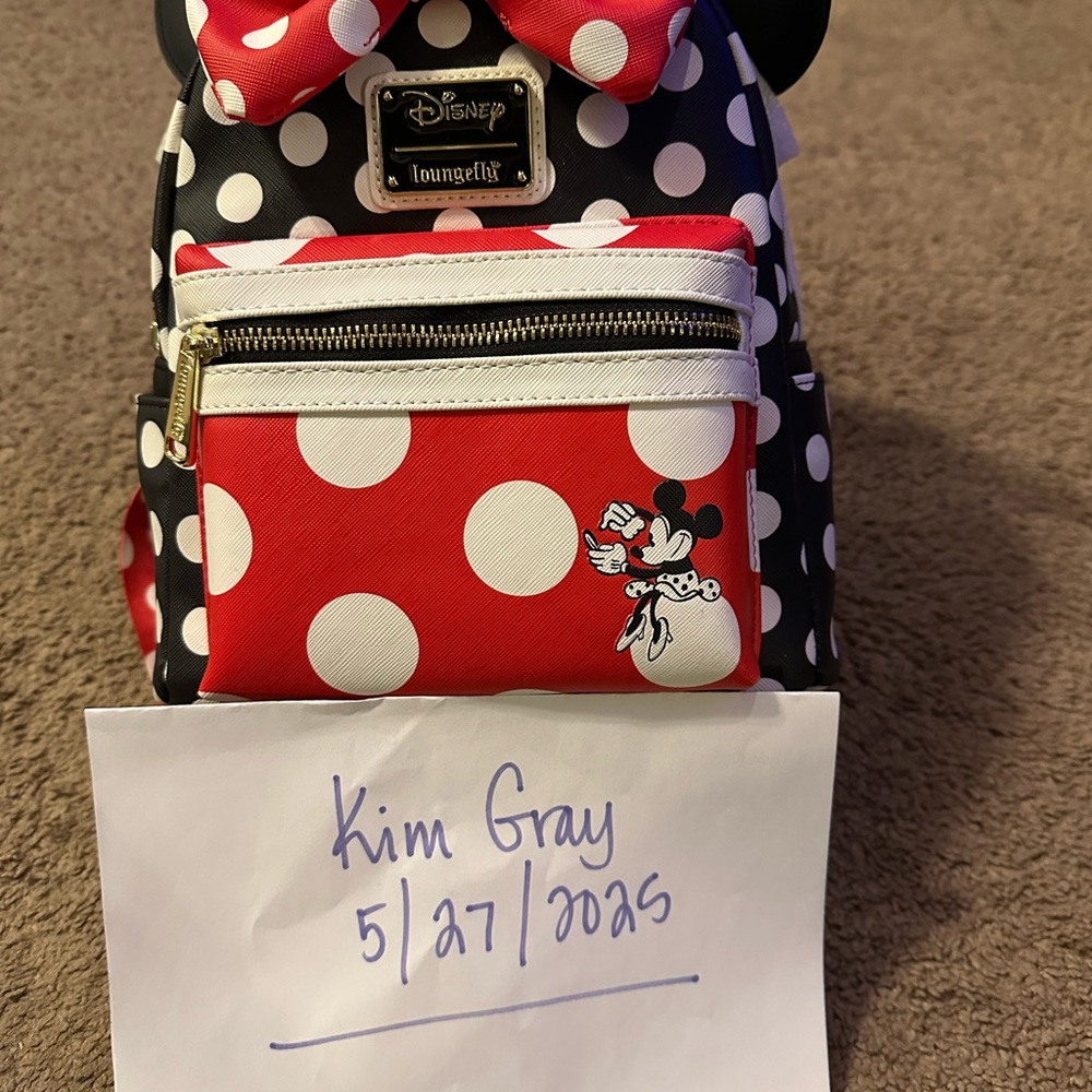 Loungefly Red and Black Polka Dot Backpack